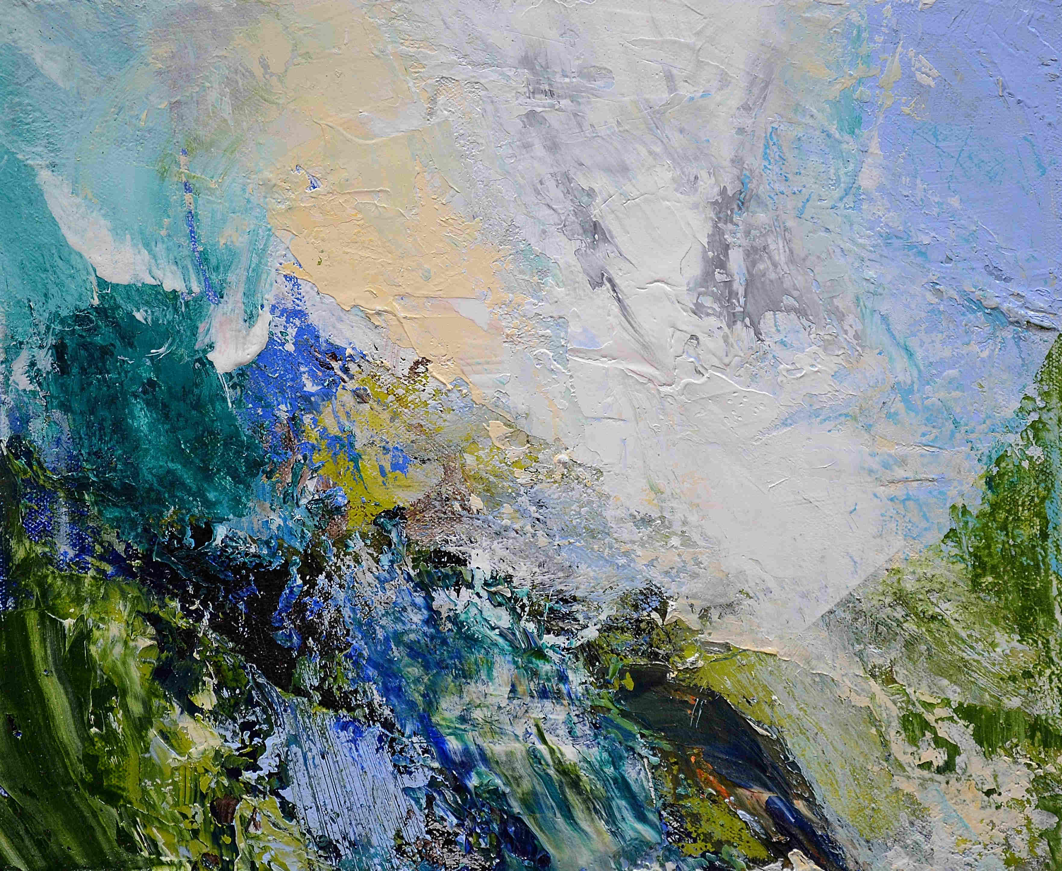'Mountain Ridge, Rock, Low White Cloud' by artist Matthew Bourne